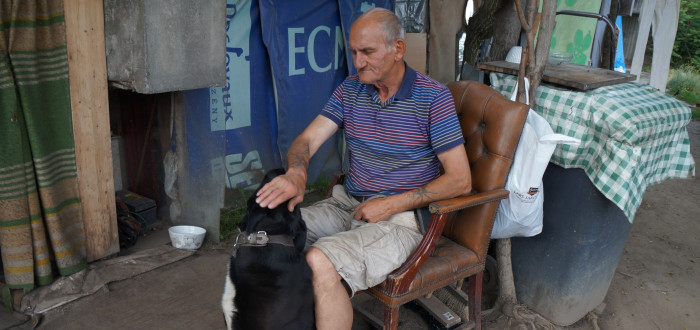 Václav Šíma se svým psem Astorem