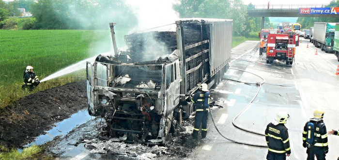 Polský kamion MAN byl prakticky zničen