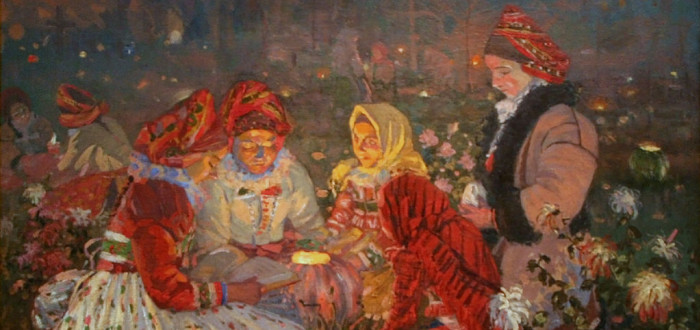 Obraz malíře Joža Úprky ukazuje, jak byly dušičky lidovou tradicí na konci 19. století