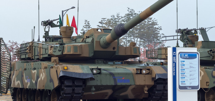 Jihokorejský tank K2 Black Panther, který je považován z jeden z nejlepších současných tanků