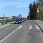 Na tomto přechodu v Nádražní ulici došlo k nehodě 22. dubna 2016