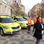 Nové vozy Škoda Yeti před krajským úřadem Středočeského kraje