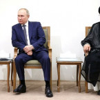 Íránský prezident Ebráhím Raísí se svým ruským protějškem Vladimirem Putinem