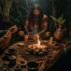 Pití ayahuascy probíhá v domorodých kulturách v rámci tradičního šamanského obřadu