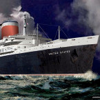 Loď United States na dobové pohlednici vypadá hrdě. Dnes je pohled na ni smutný
